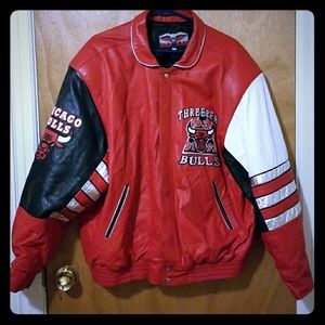 Chicago Bulls 3 peat Leather Jacket